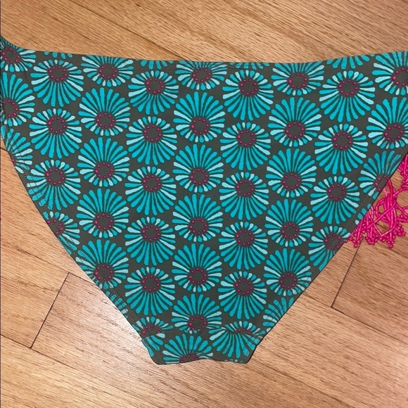 Aerie Vibrant Teal Bikini with Pink Accents - Picture 8 of 8